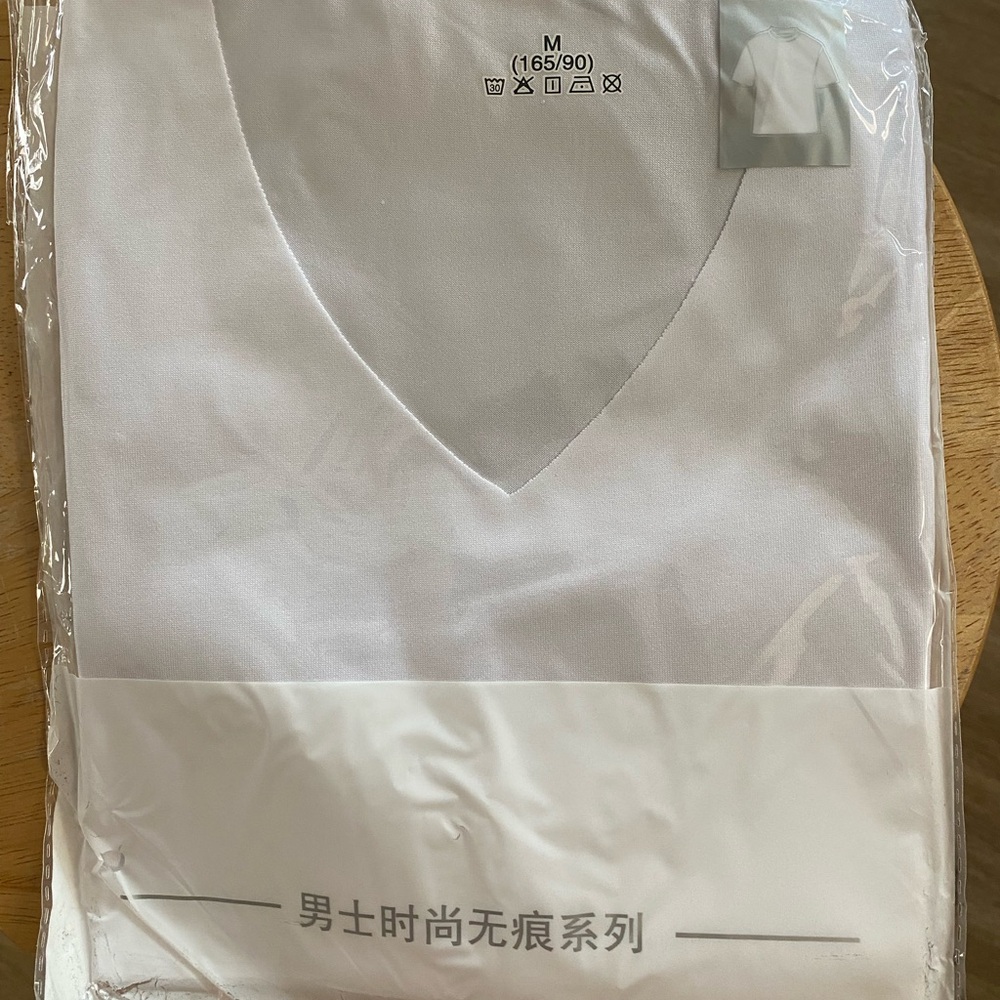 White V-Neck Short Sleeve Tee Soft Cotton